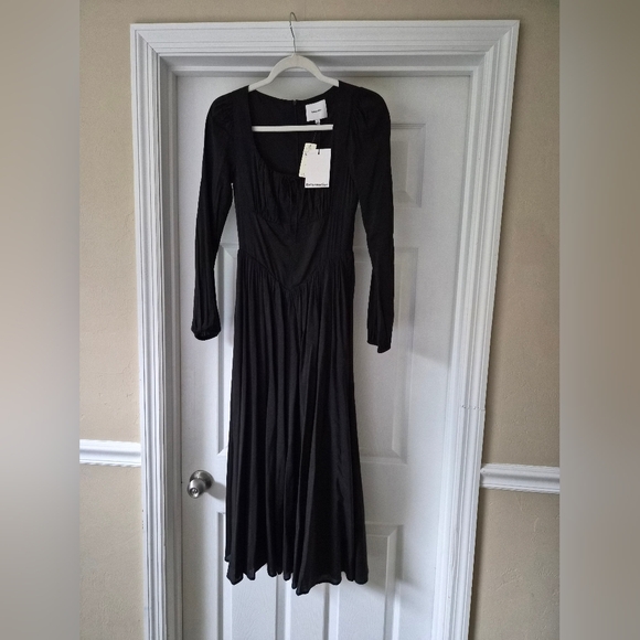 Reformation Black Long Sleeve Dress - Picture 3 of 6